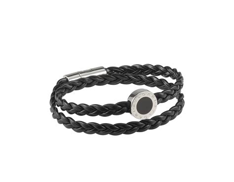 men bracelet bulgari|bvlgari men's leather bracelet.